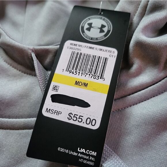 Under Armour nwt hoodie sweatshirt size med gray and white - Picture 4 of 12